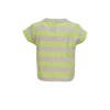 Gestreepte badstof t-shirt - Maura fluo yellow 